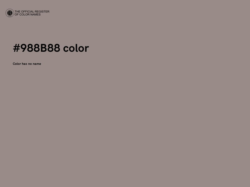 #988B88 color image