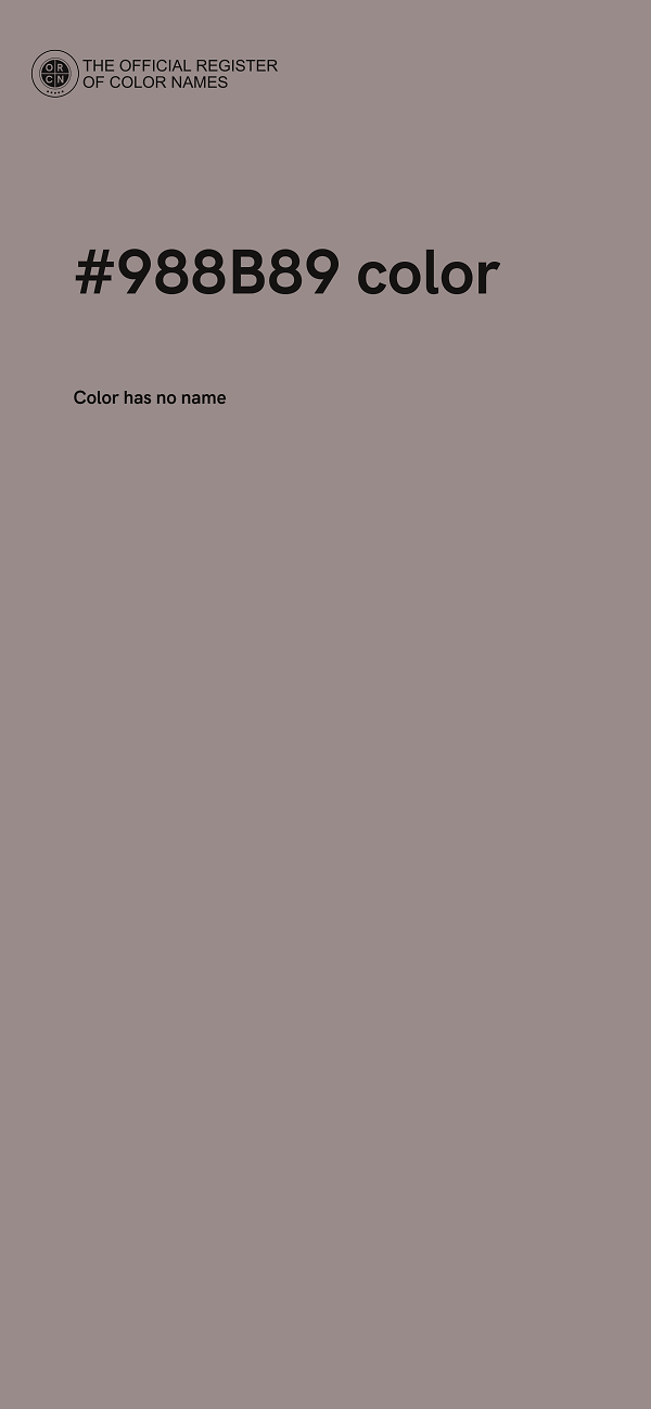 #988B89 color image