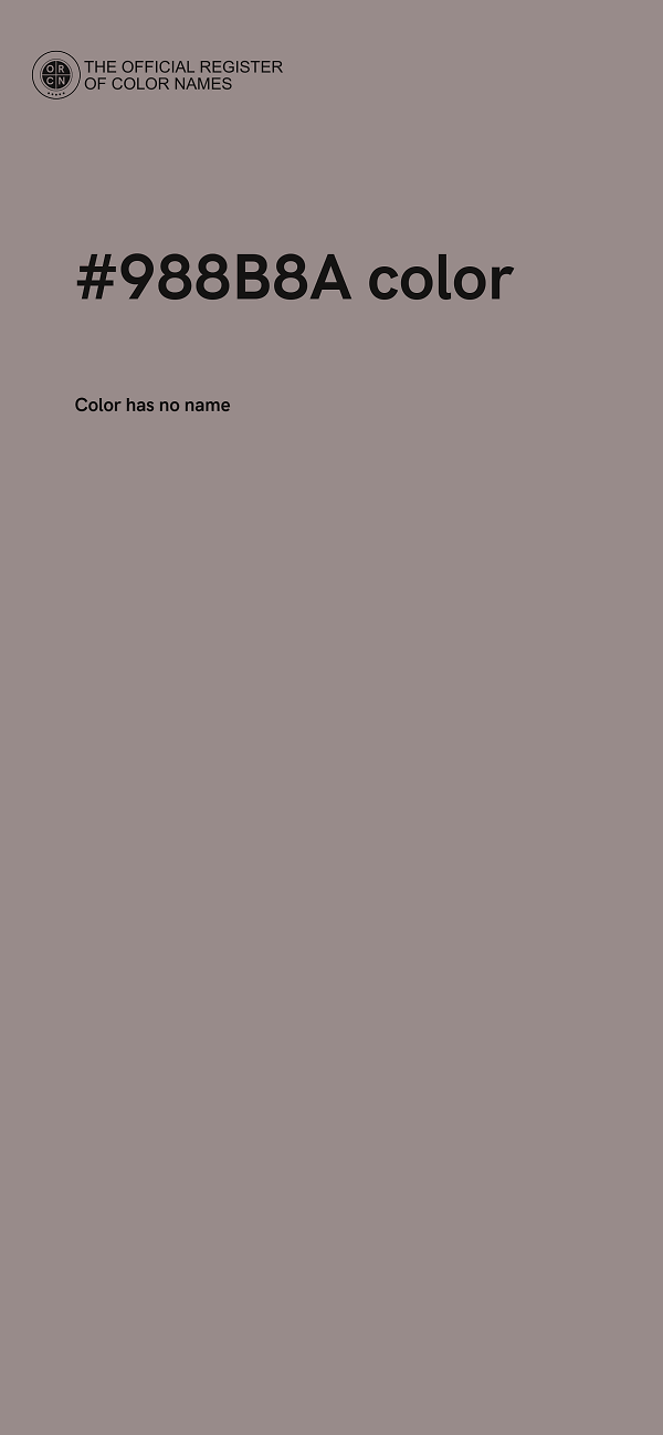 #988B8A color image