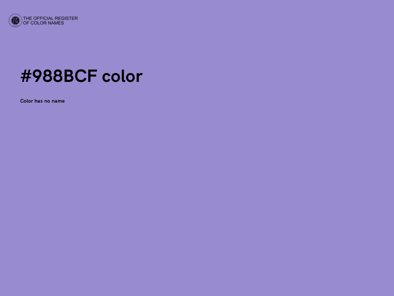 #988BCF color image