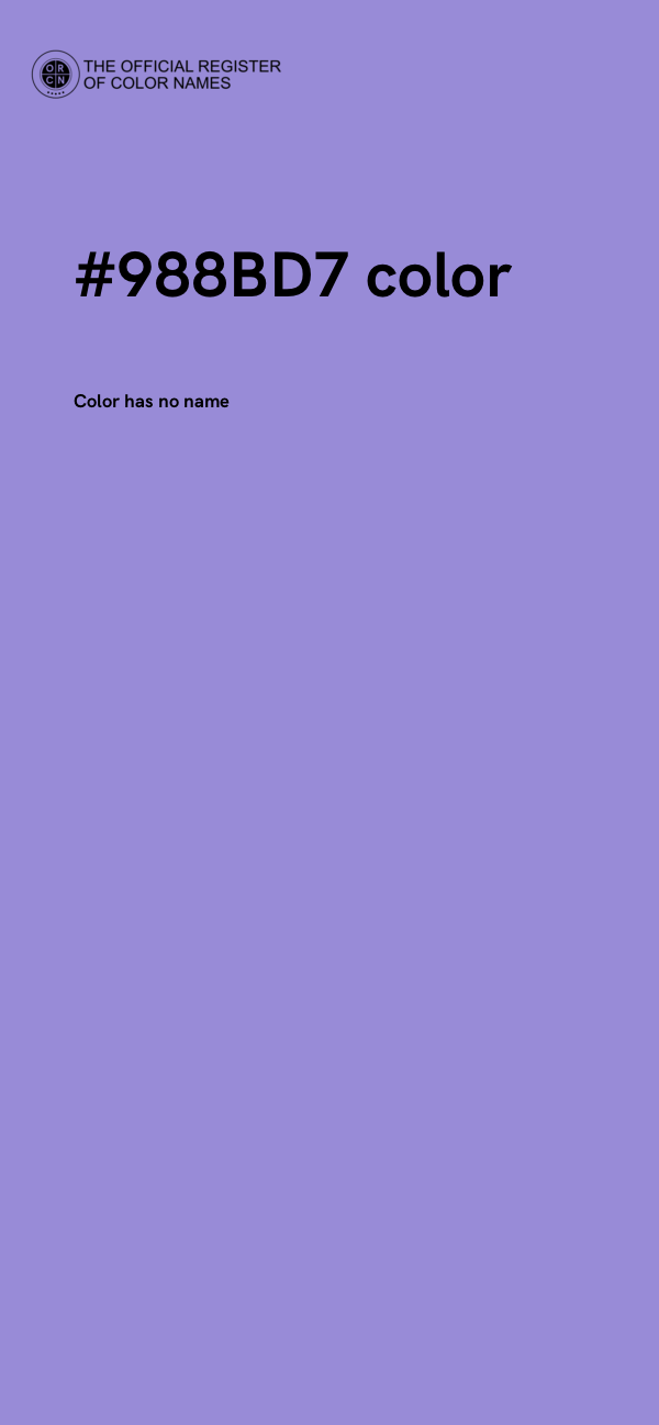 #988BD7 color image