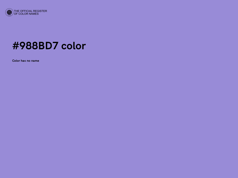 #988BD7 color image
