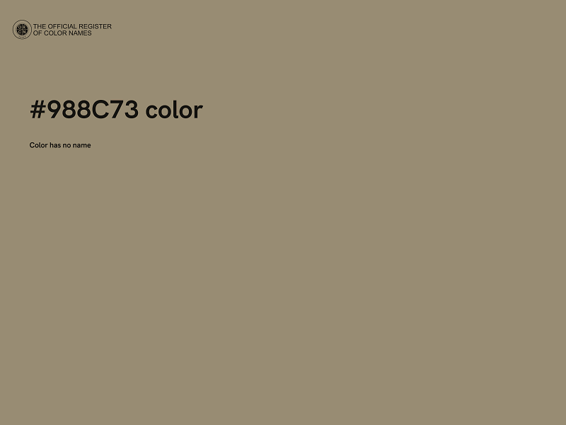 #988C73 color image