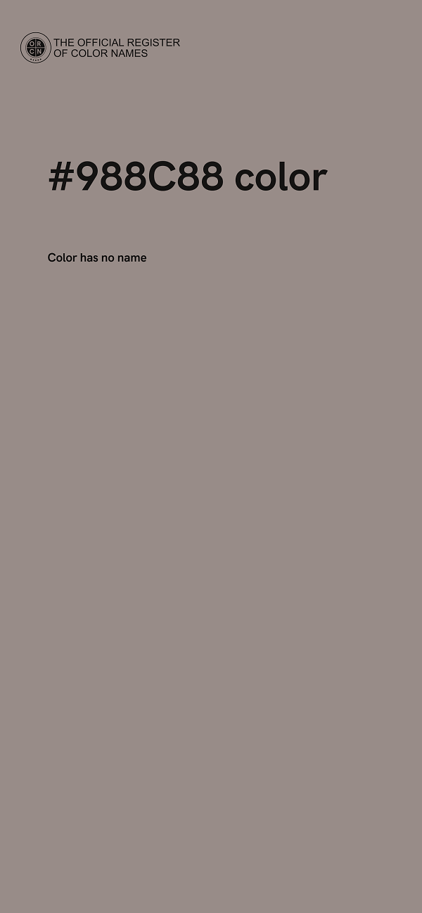 #988C88 color image
