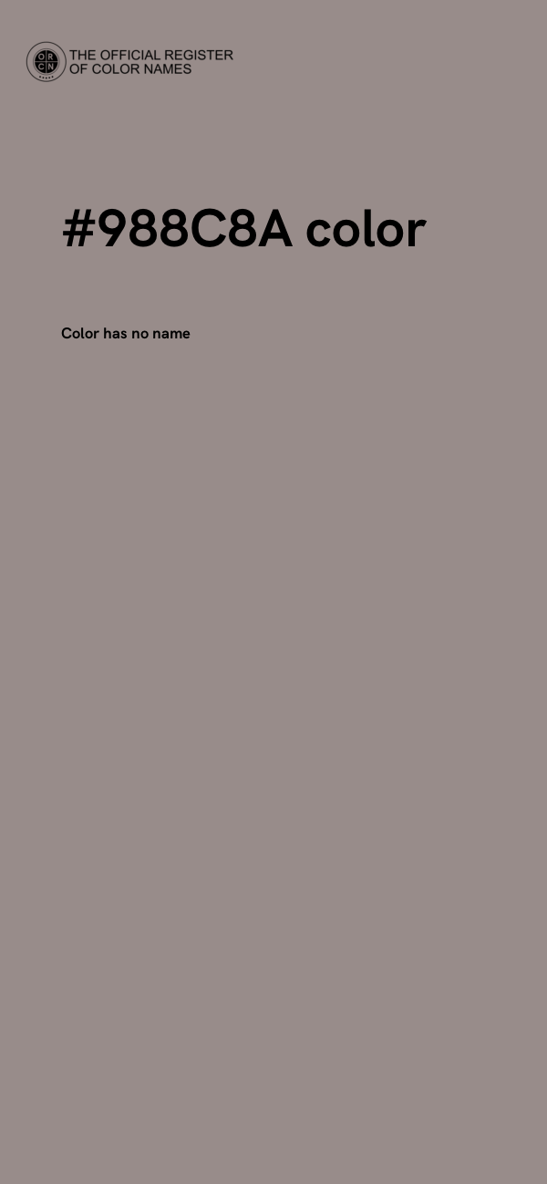 #988C8A color image