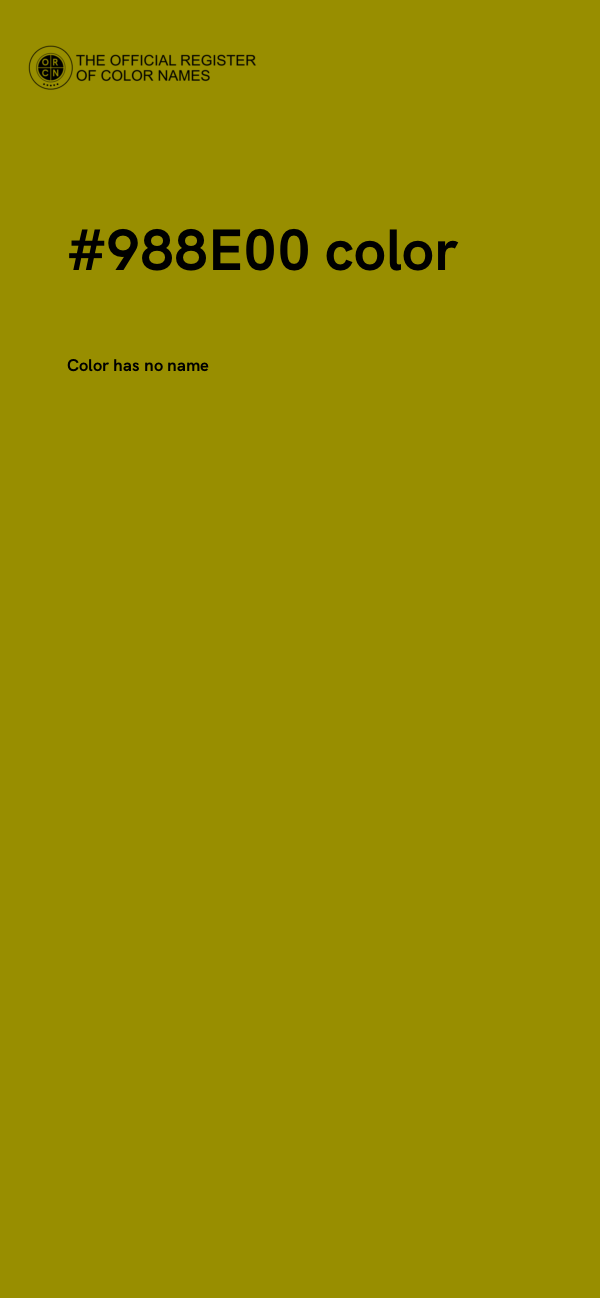 #988E00 color image