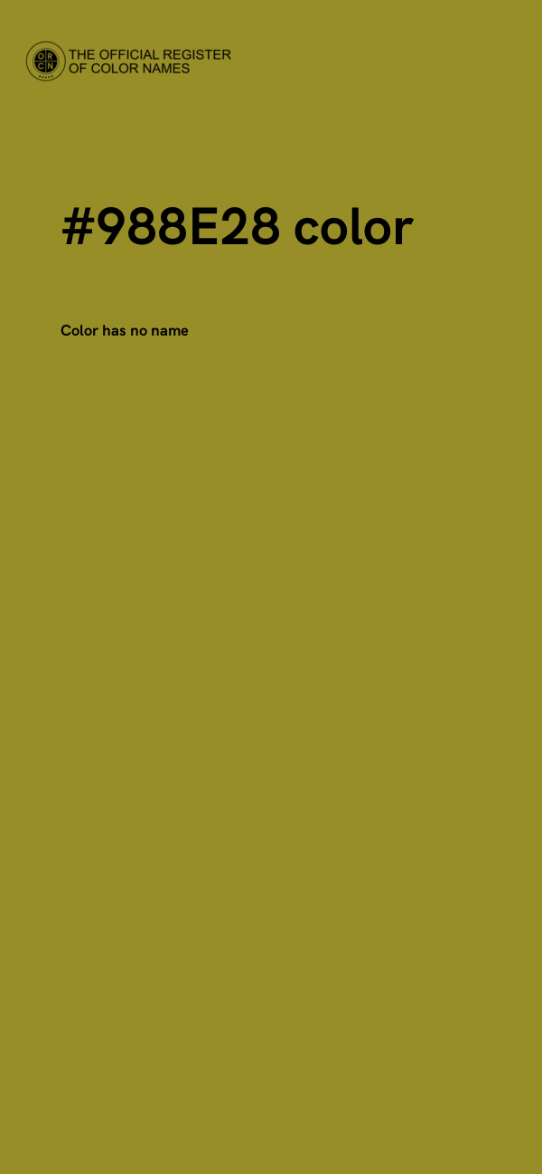 #988E28 color image