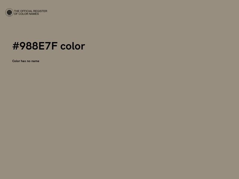 #988E7F color image