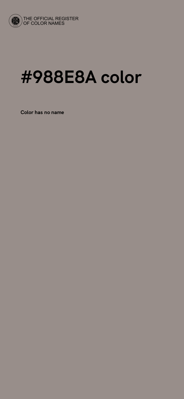 #988E8A color image