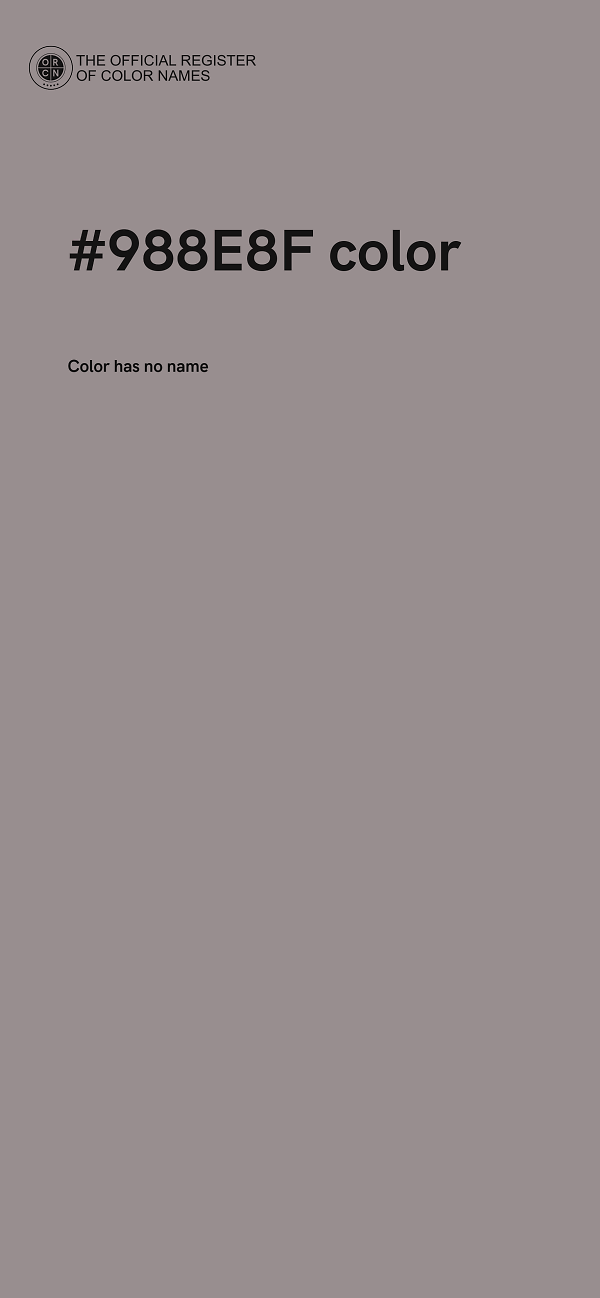 #988E8F color image