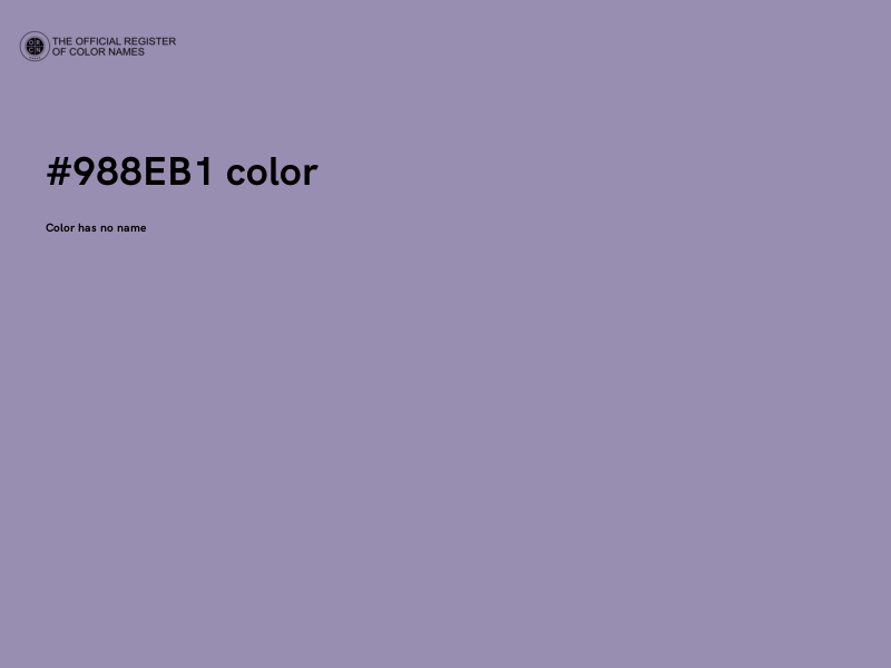 #988EB1 color image