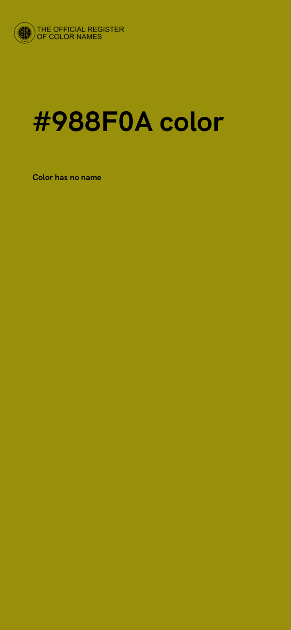 #988F0A color image