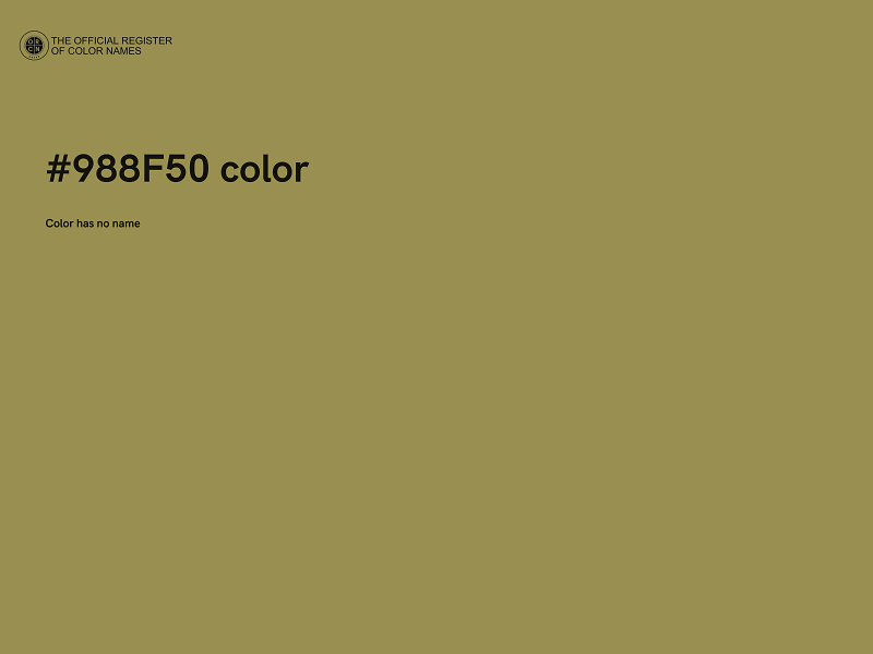 #988F50 color image
