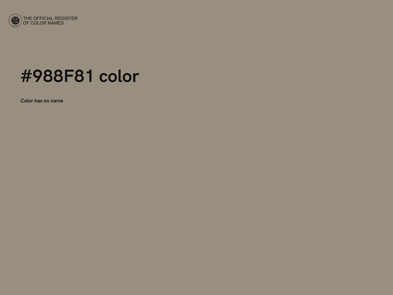 #988F81 color image