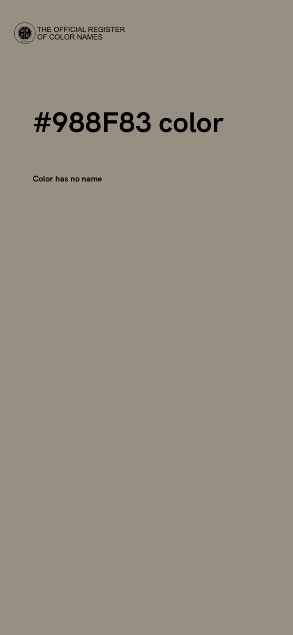 #988F83 color image