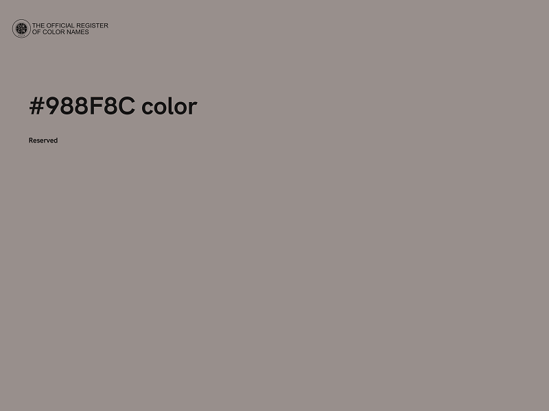 #988F8C color image