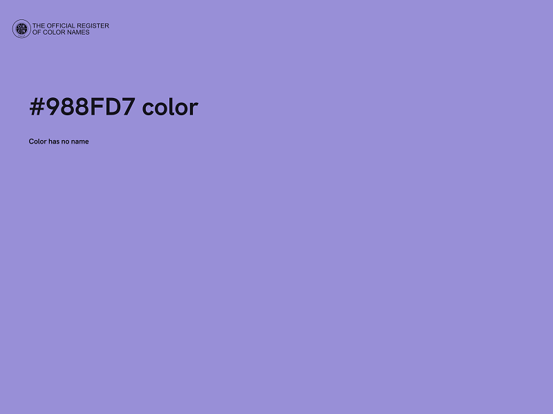 #988FD7 color image