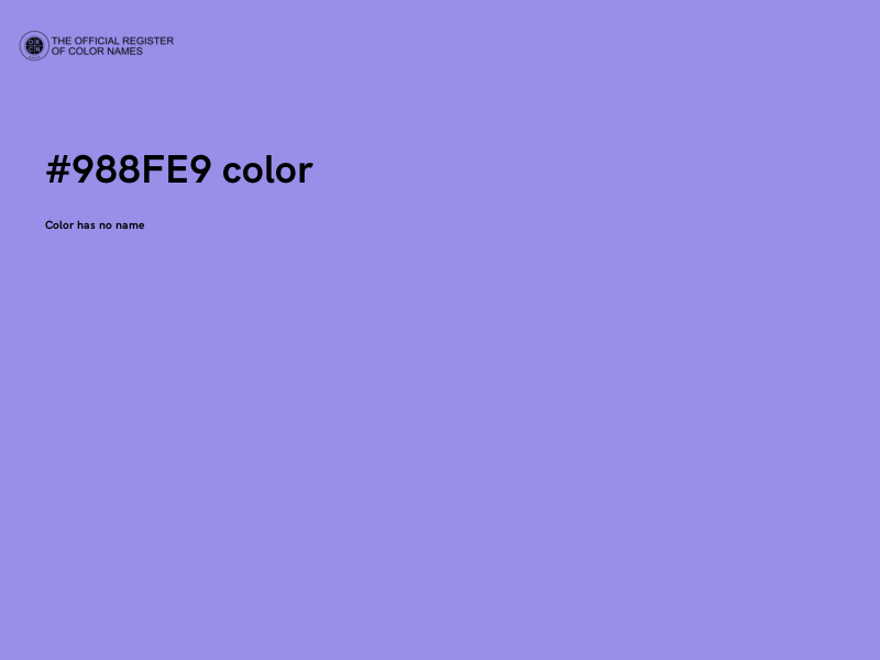 #988FE9 color image