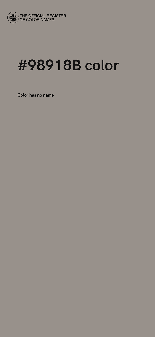 #98918B color image
