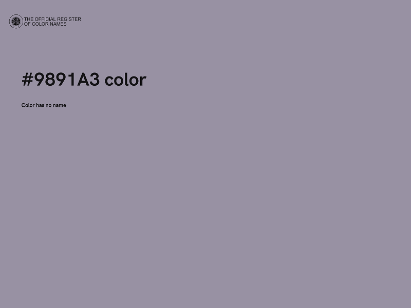 #9891A3 color image