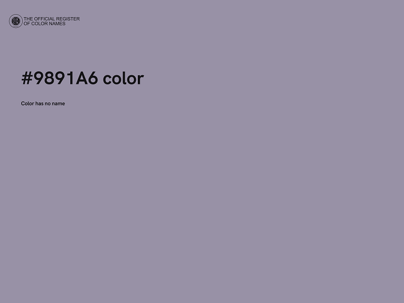 #9891A6 color image