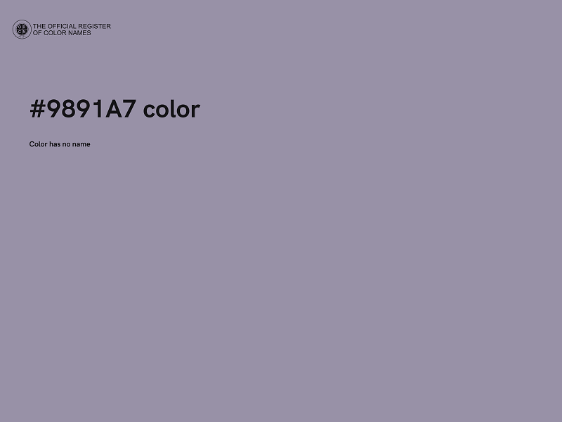 #9891A7 color image