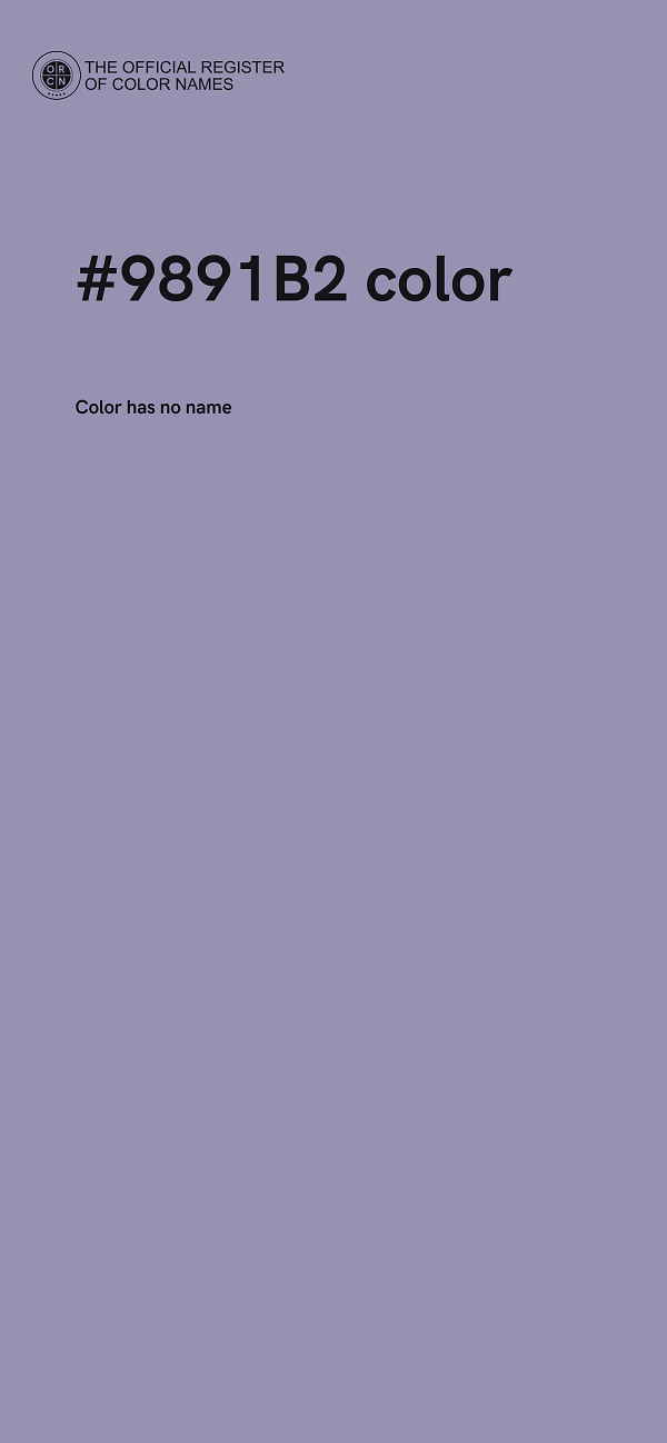 #9891B2 color image