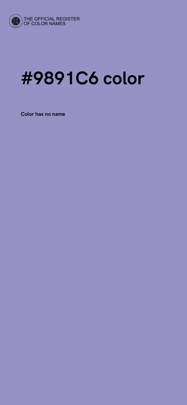 #9891C6 color image