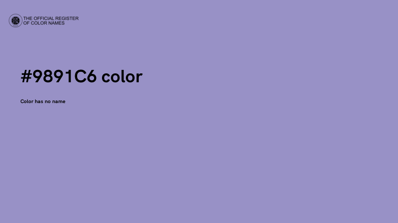 #9891C6 color image