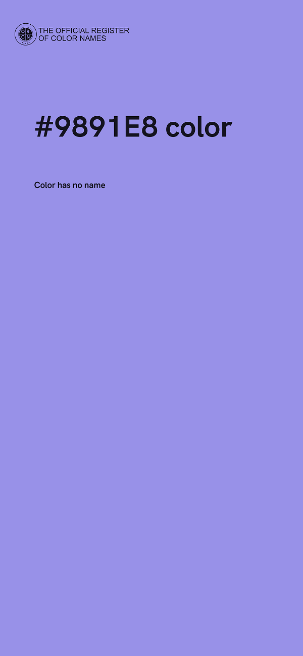 #9891E8 color image