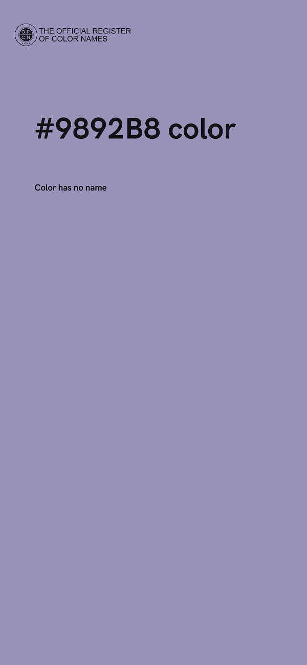 #9892B8 color image