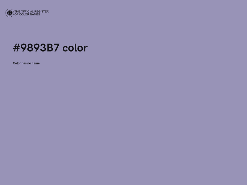 #9893B7 color image