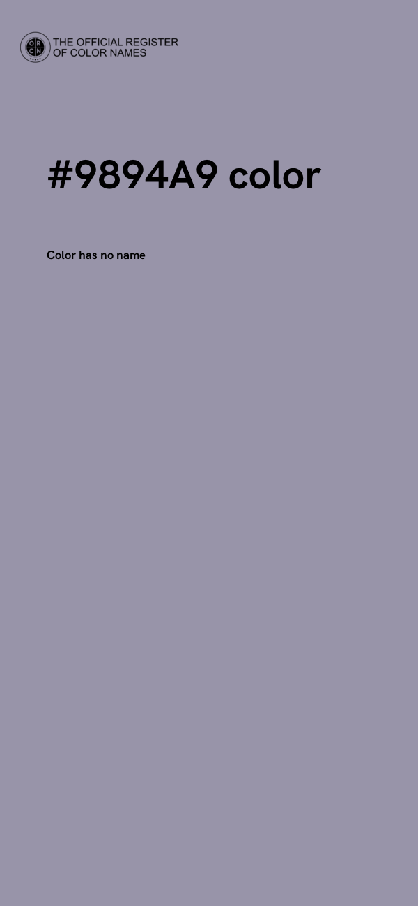 #9894A9 color image