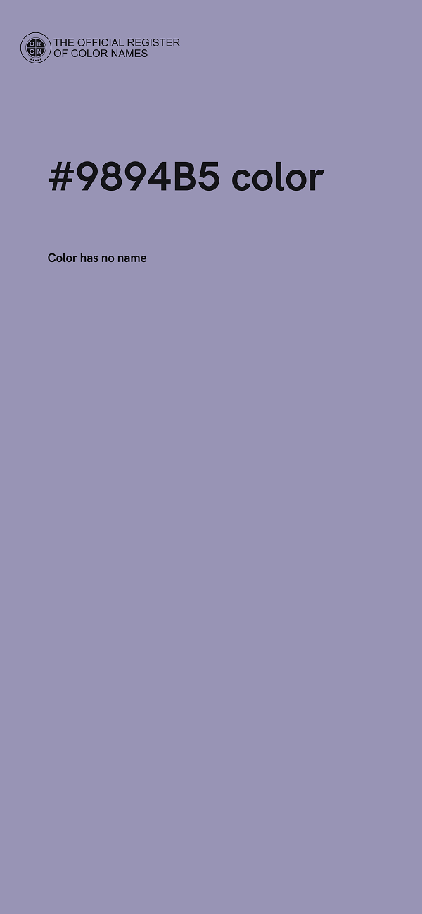 #9894B5 color image