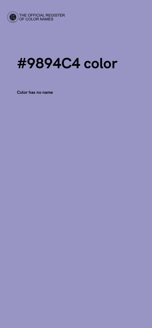 #9894C4 color image