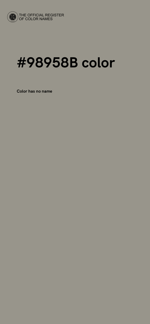 #98958B color image