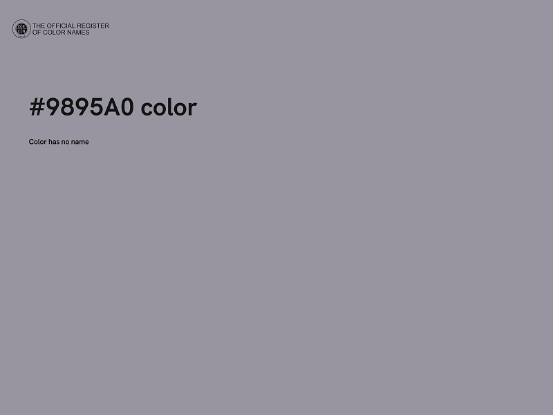 #9895A0 color image