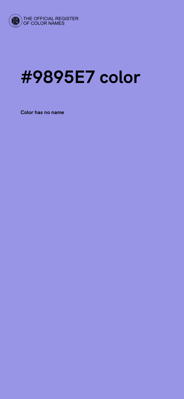 #9895E7 color image