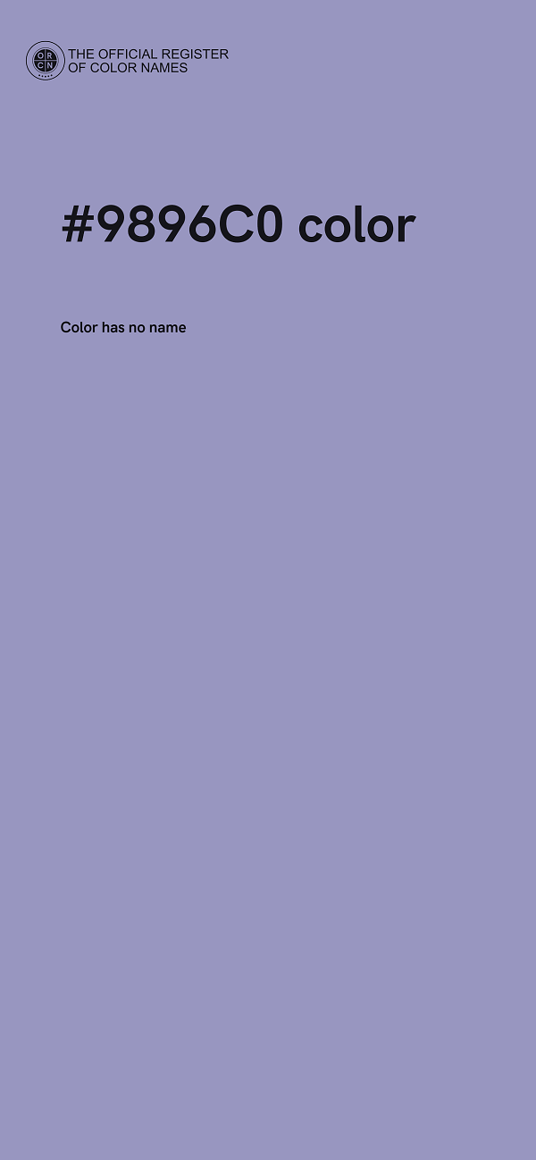 #9896C0 color image