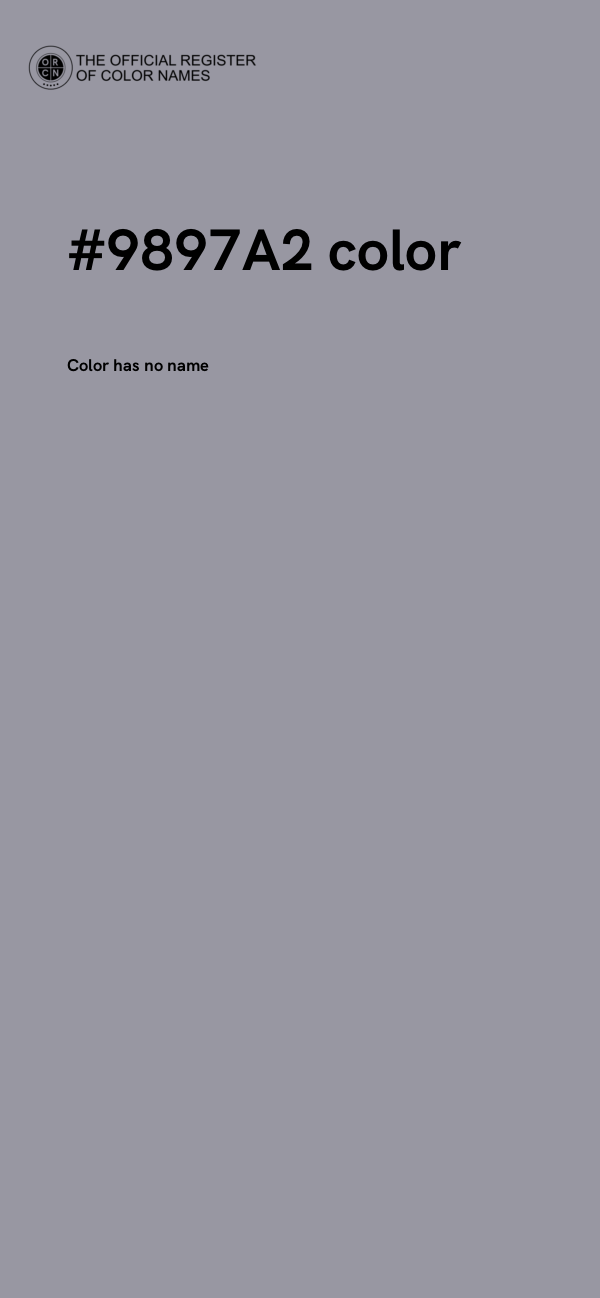 #9897A2 color image