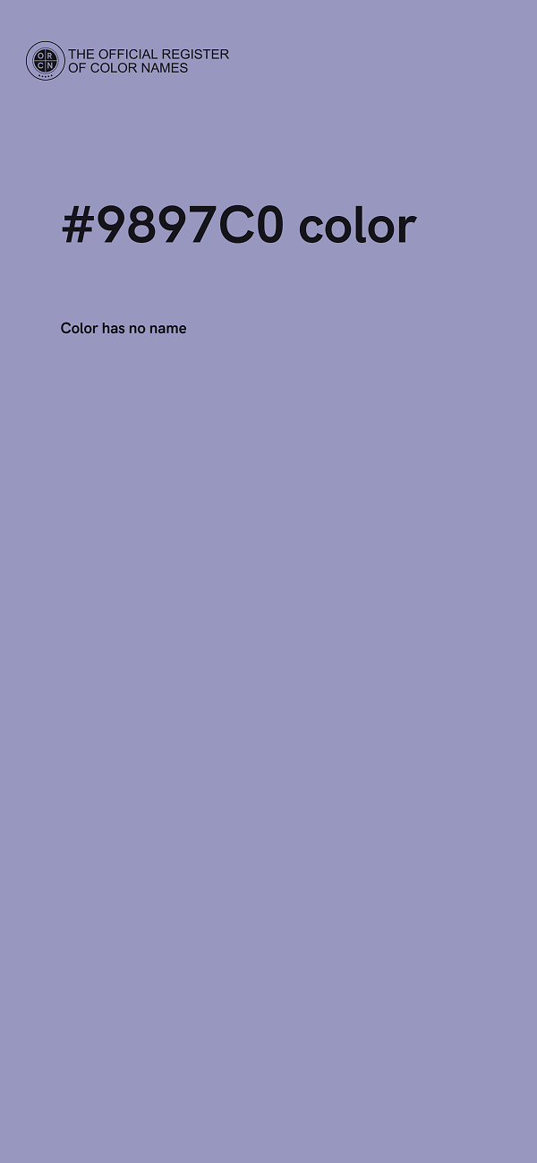 #9897C0 color image