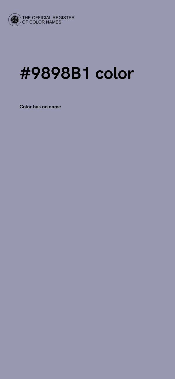 #9898B1 color image