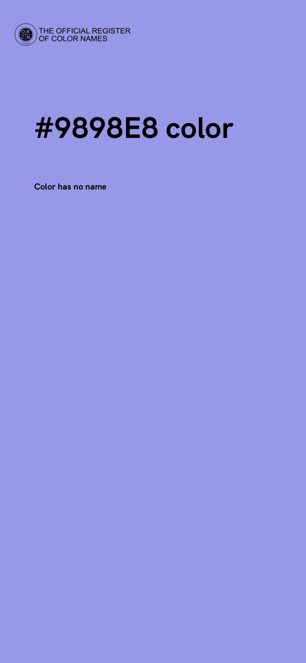 #9898E8 color image