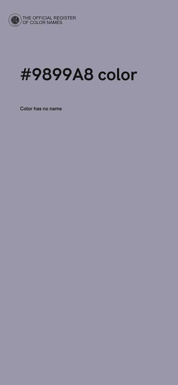 #9899A8 color image