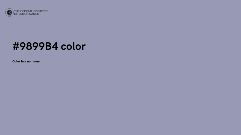 #9899B4 color image