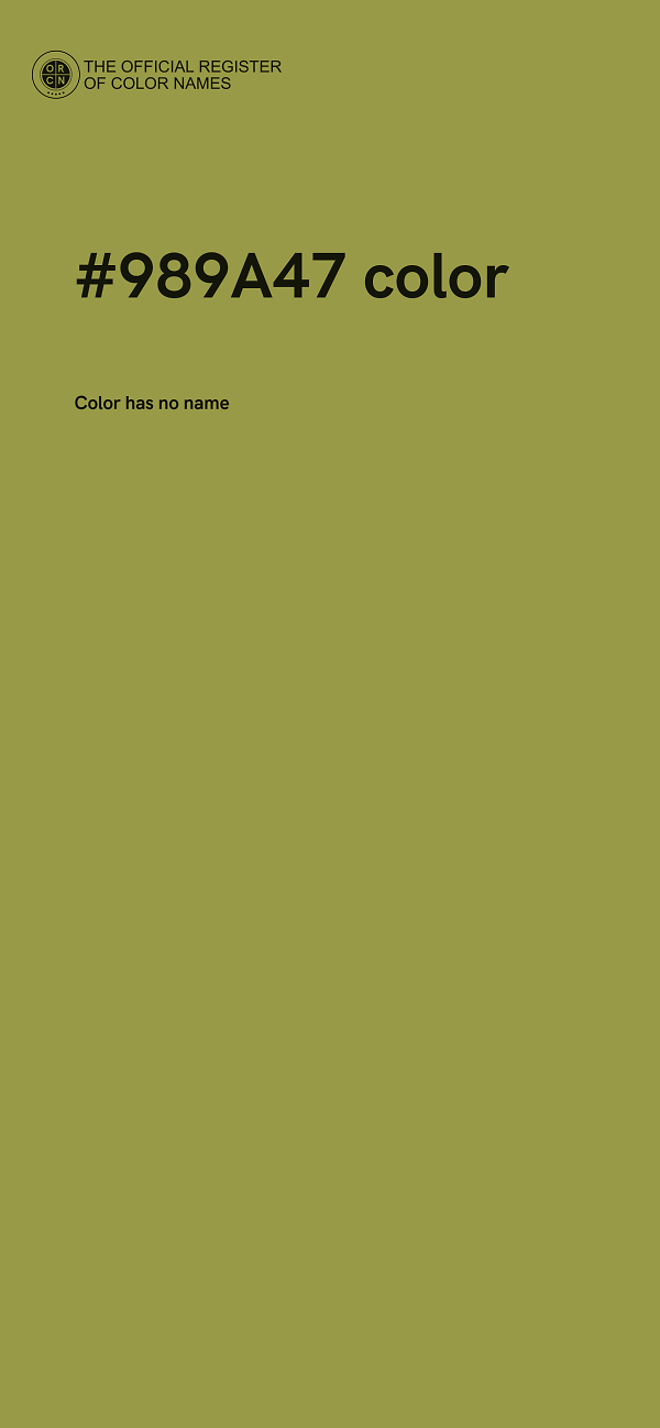 #989A47 color image