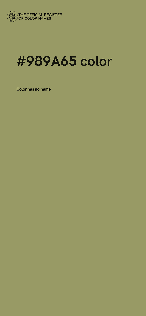 #989A65 color image