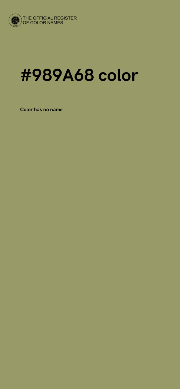 #989A68 color image