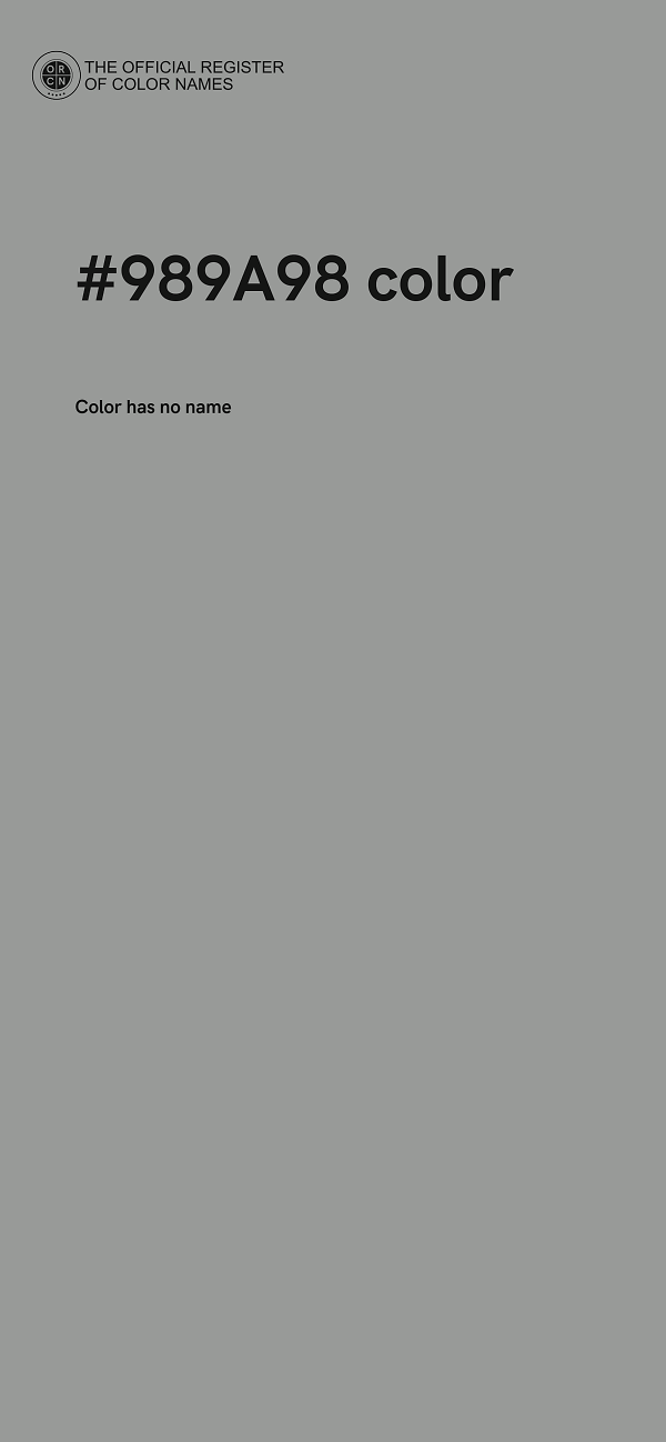 #989A98 color image
