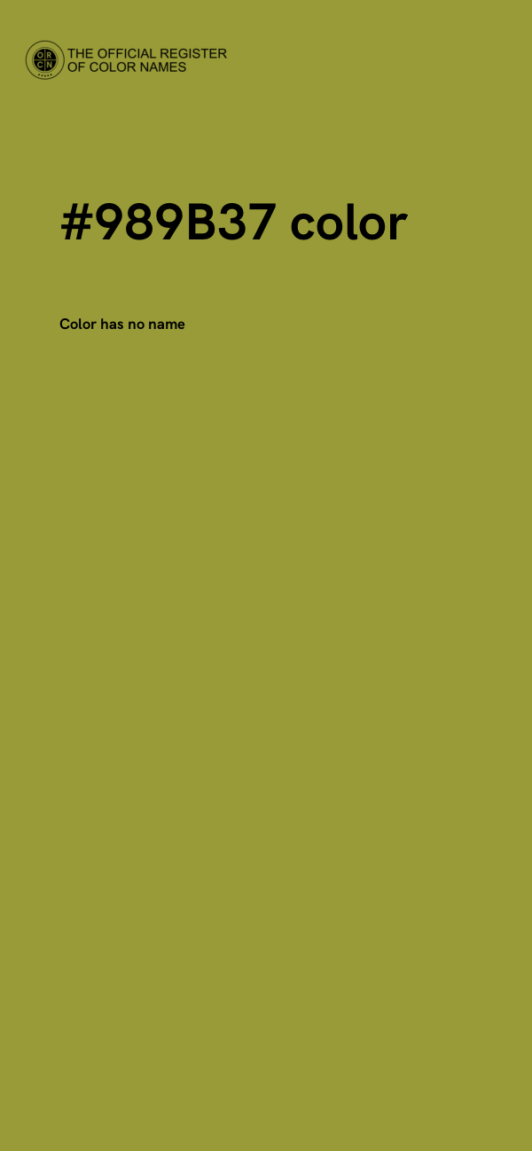 #989B37 color image